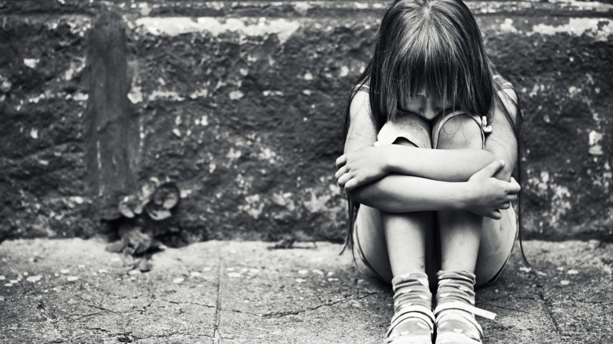 Depressed little girl