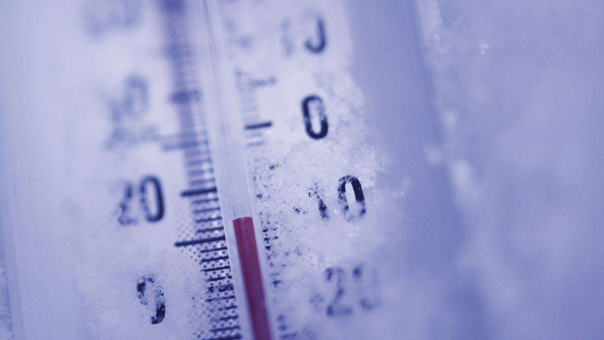 Thermometer in snow